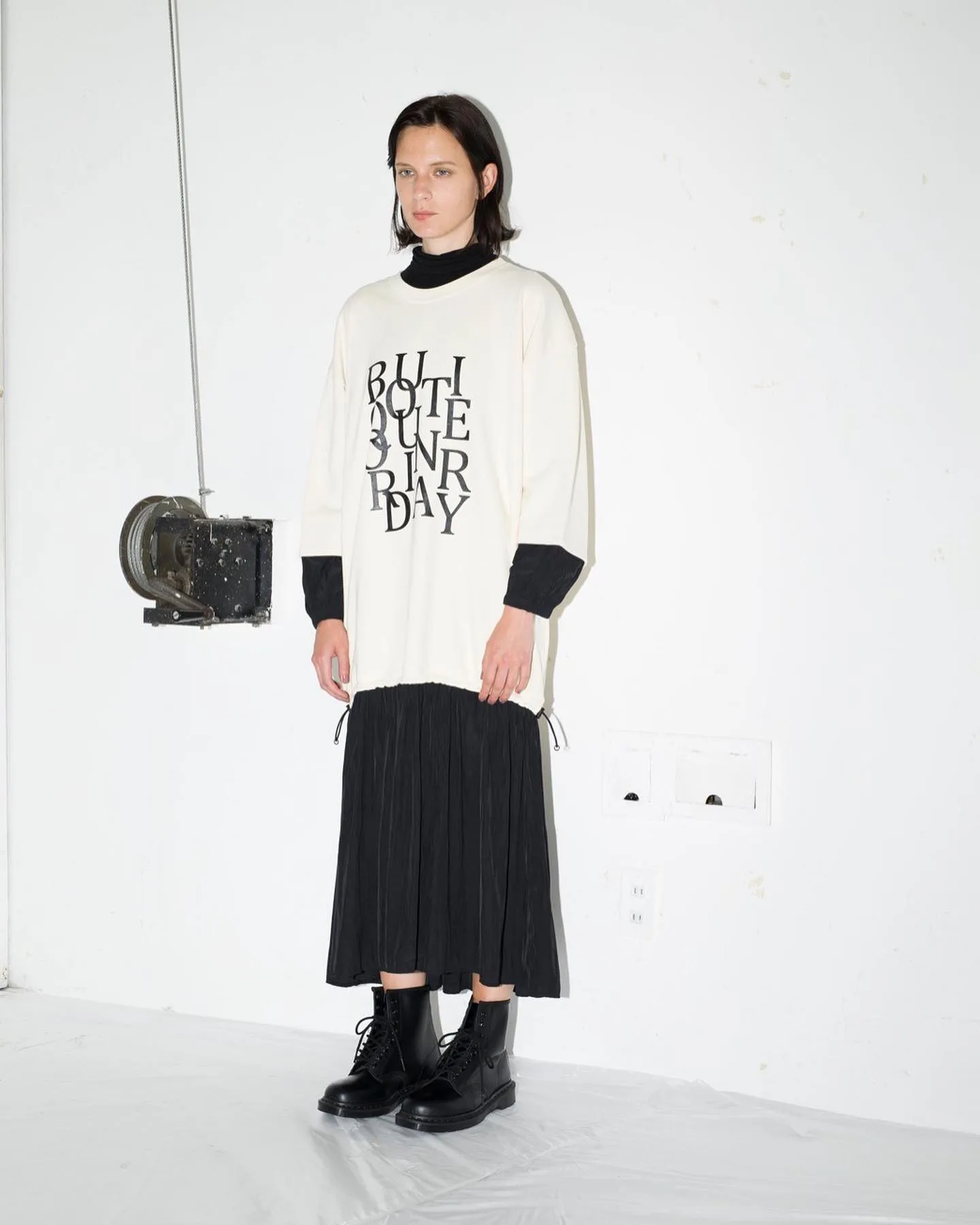 Random Typo Sweatshirt Dress