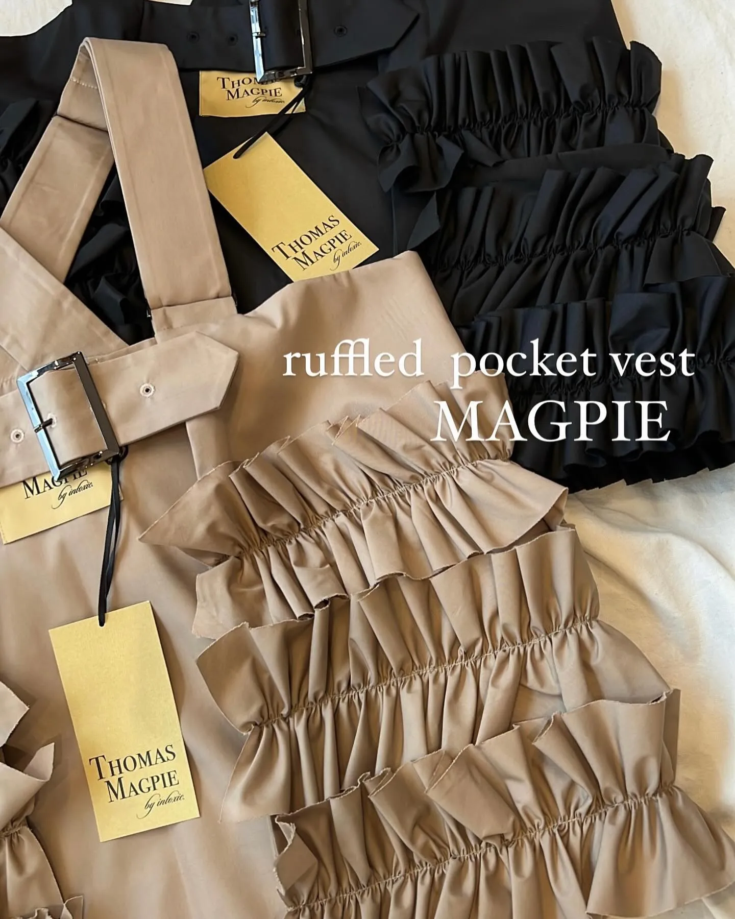 ruffled pocket vest